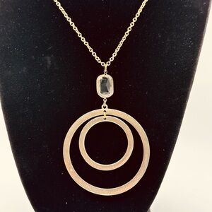 Goldtone Circles Necklace